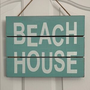 Coastal Beach House Wall Decor - Teal and White